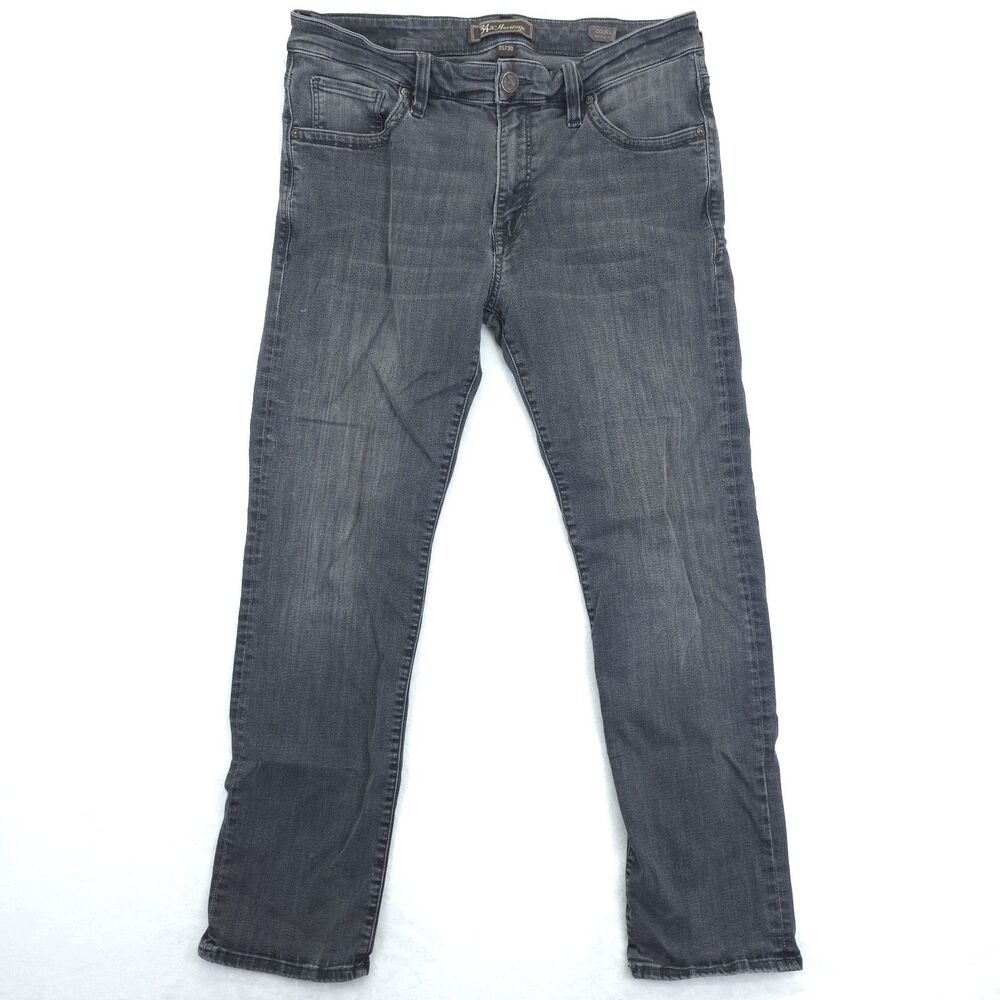 34 Heritage Jeans Mens 35x30 Black Courage Mid Rise Straight Leg Denim